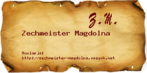 Zechmeister Magdolna névjegykártya